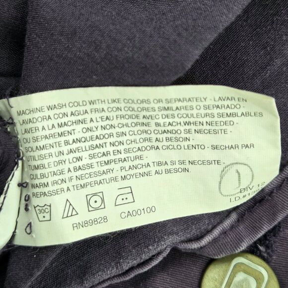 BandolinoBlu Military Jacket Shacket Womens Medium Purple Weathered Distressed - Picture 7 of 7